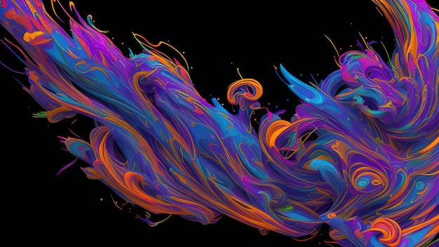 Абстрактный жидкий фон Trendy Vibrant Fluid Colors 3d визуализация
