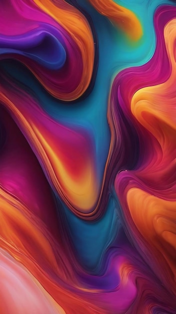 Abstract fluid background with colorful gradient