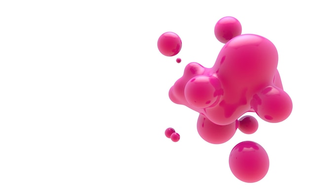 Abstract fluid blob compositions background colorful liquid shape 3D Rendering