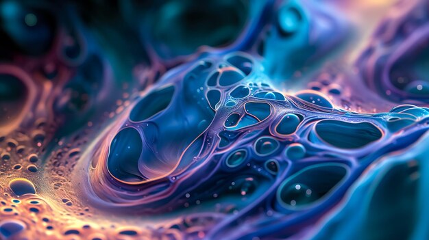 abstract fluid bubble flowing background