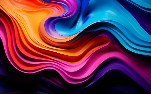 Abstract Fluid Neon Color 3D-effect achtergrondontwerp