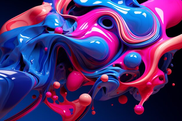 Abstract fluid shapes