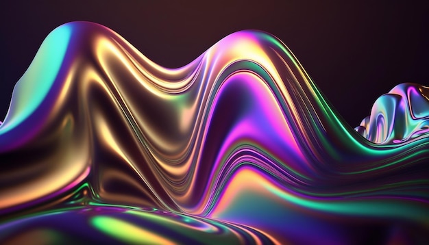 Abstract fluid wave in motion colorful background 3d render. banners, wallpapers