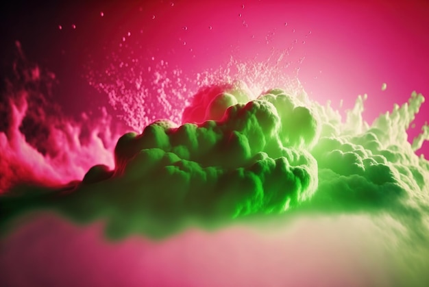 Abstract foam clouds with splashing forms and drops Colorful foam cloud background Generated AI