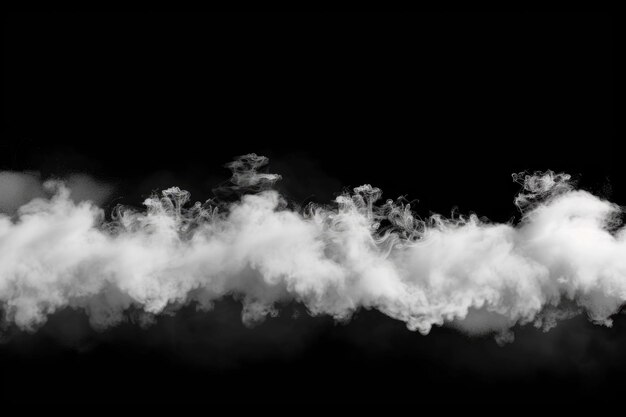 Photo abstract fog and smoke on black background with white mist