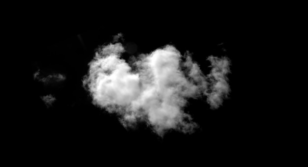 Nebbia astratta o effetto fumo isolato sul nero