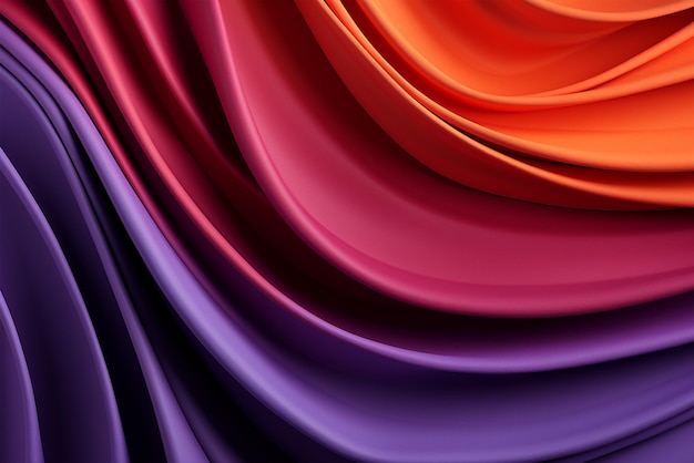 Abstract folded paper effect Bright colorful gradient background 3d rendering AI Generative