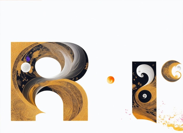 Abstract fonts alphabet style