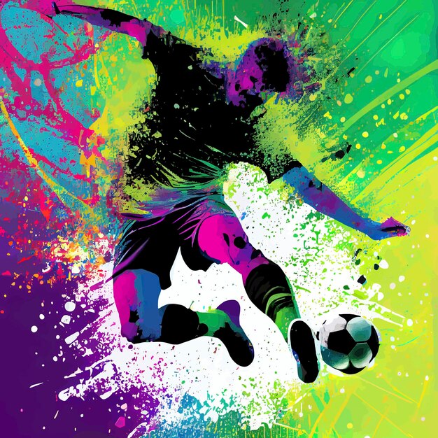 Photo abstract football player with ball