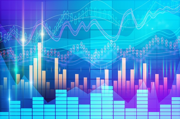 Abstract forex chart background