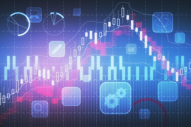 Abstract forex chart texture