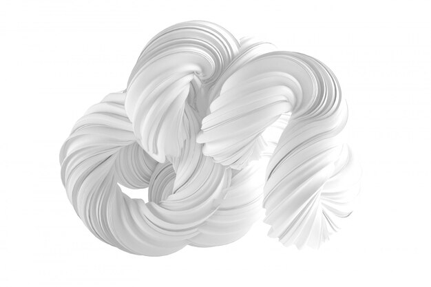 Abstract form on a white background. 3d rendering.