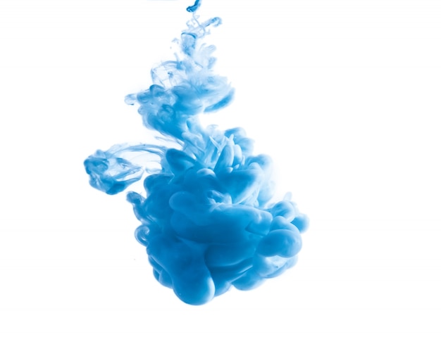 Abstract formed by color dissolving in water