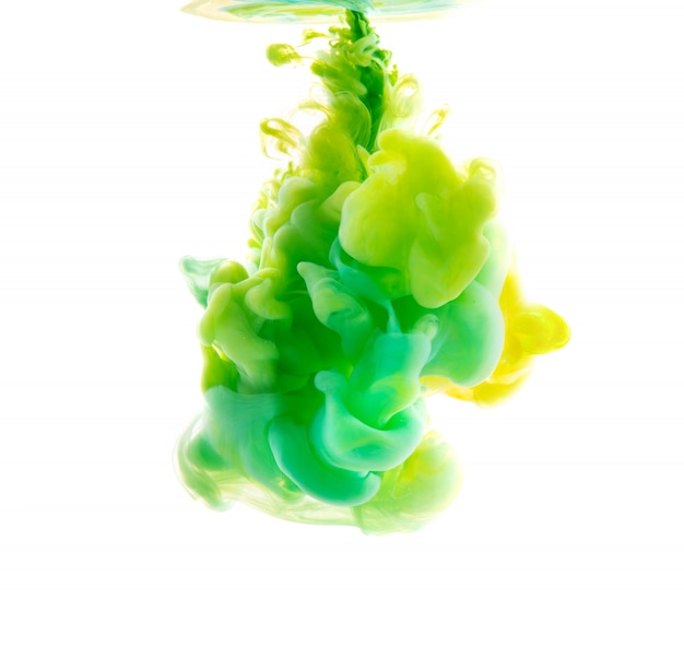 Abstract formed by color dissolving in water