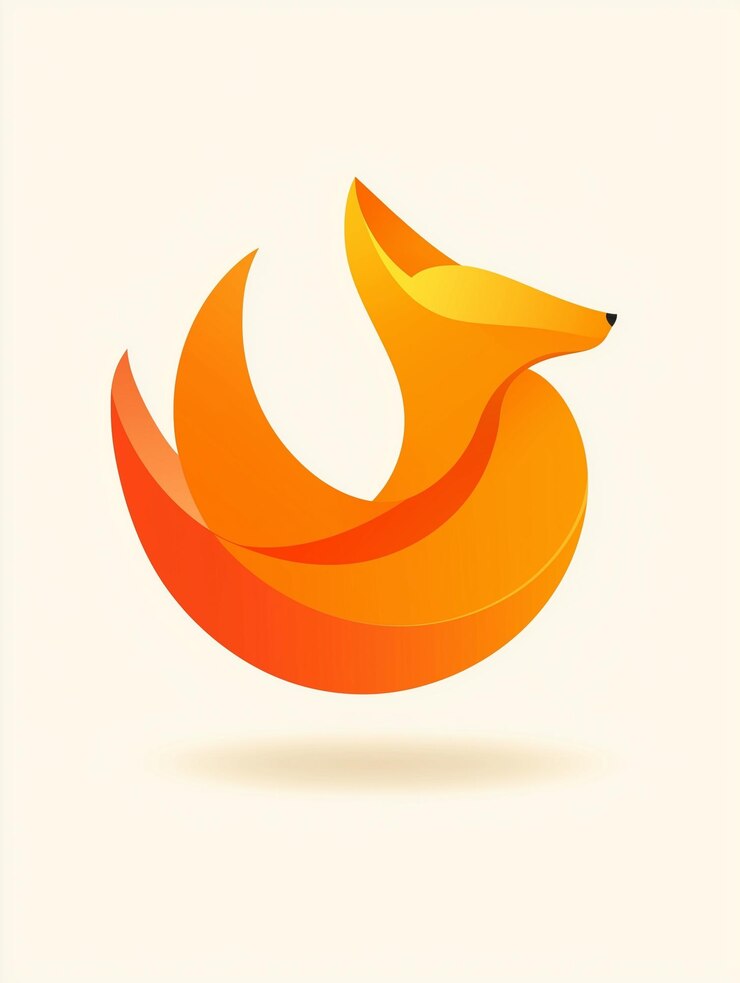 Photo abstract fox logo design