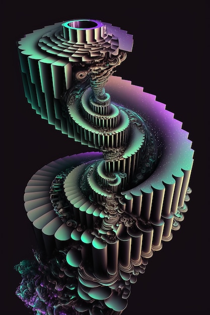 Premium AI Image  A 3d model of a spiral of gears