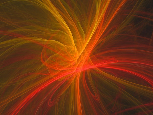 Abstract fractal art background suggestive of fire flames and hot wave Computer fractal illustration