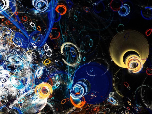 Abstract fractal background 3D rendering