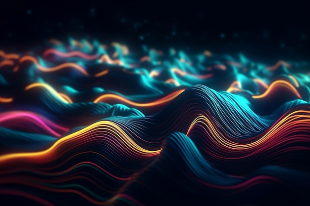 Abstract fractal background Generative AI