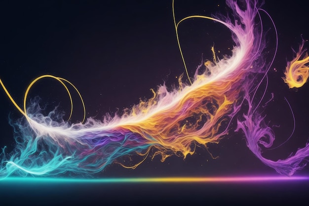 Abstract fractal background illustrating musical rhythm Magical power melody AI generated