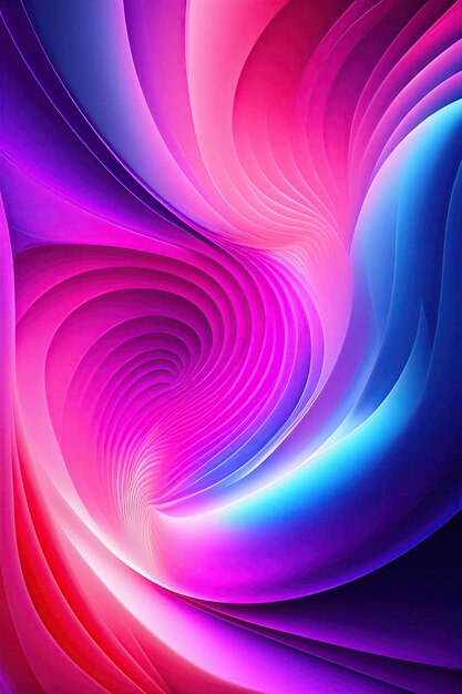 Abstract fractal background with pink and blue glowing shapes fantastic glowing fractal shapes