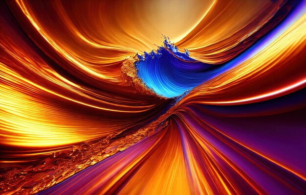 Abstract fractal background with waves