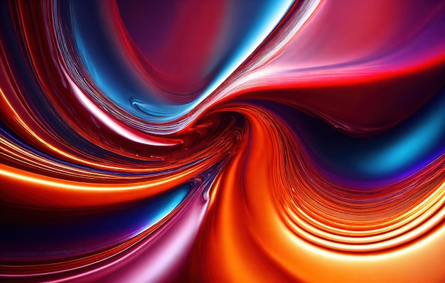 Abstract fractal background with waves