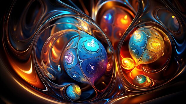 Photo abstract fractal biology background