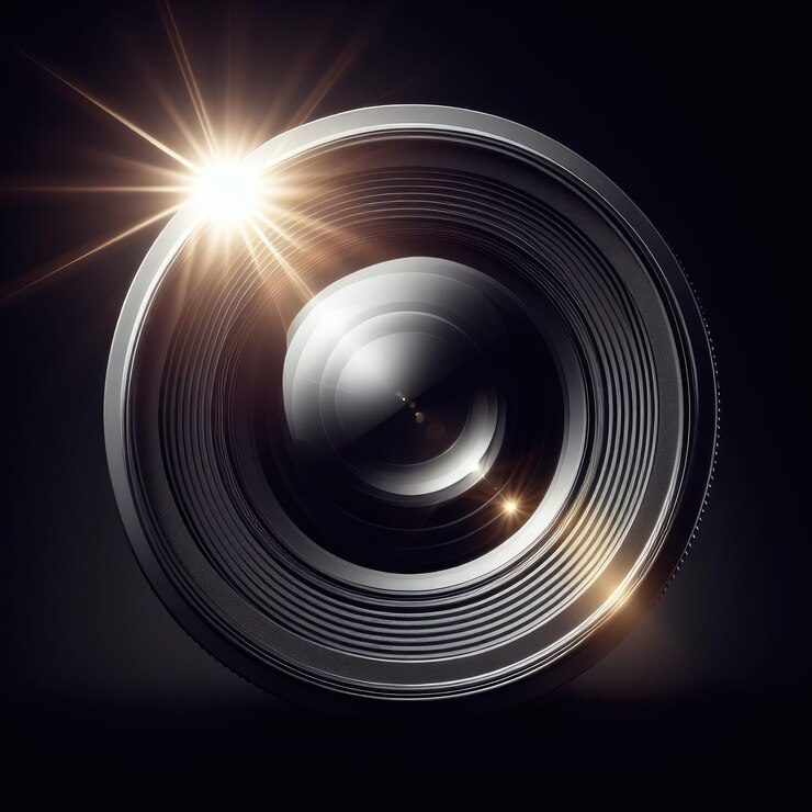 Photo abstract fractal burst sun illustration on black