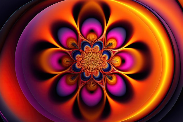 Abstract Fractal Flower