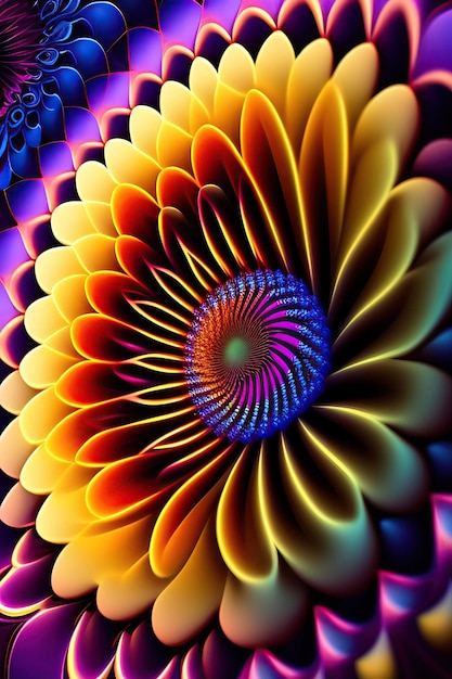 Abstract Fractal Flower