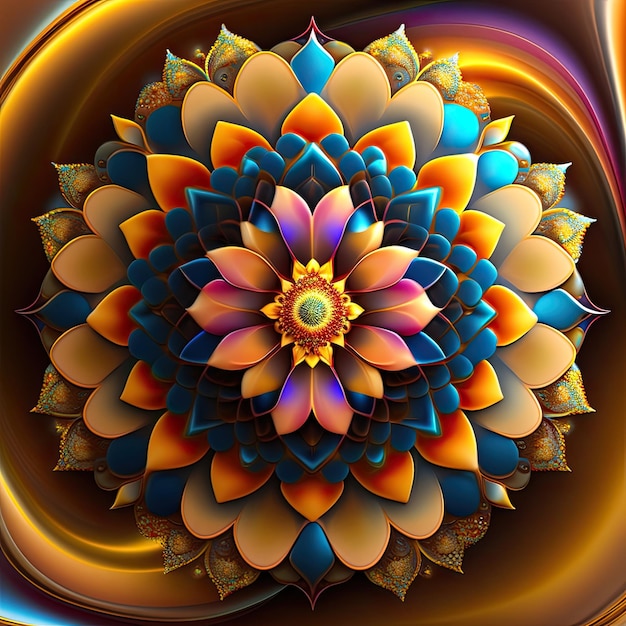 Abstract Fractal Flower