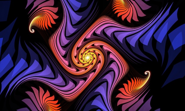 Abstract fractal. Fractal art background for creative design. Decoration for wallpaper desktop, poster, cover booklet, card