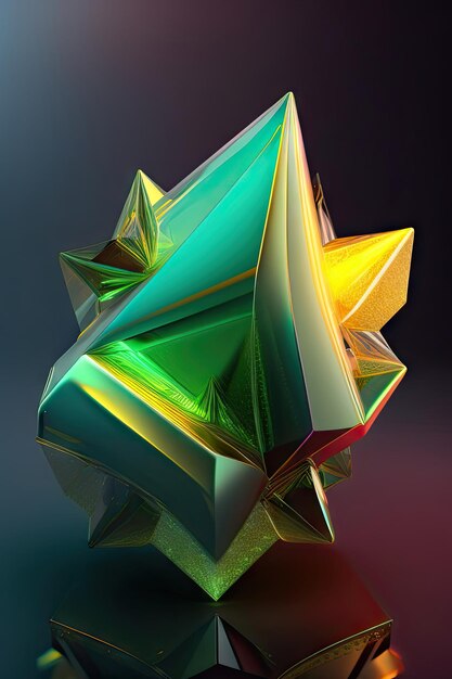 Foto abstract fractal gloeiende jade kristalvormen fantasie lichte achtergrond feestelijk behang