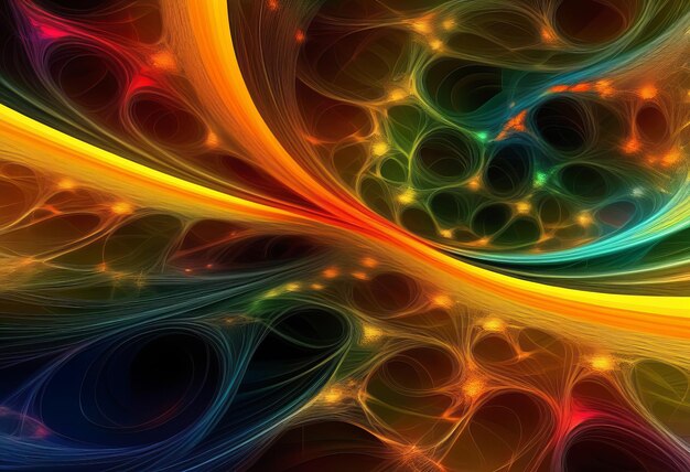 Foto abstract fractal illustratie toekomstige technologie achtergrond