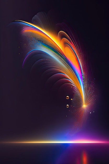 Abstract fractal light background