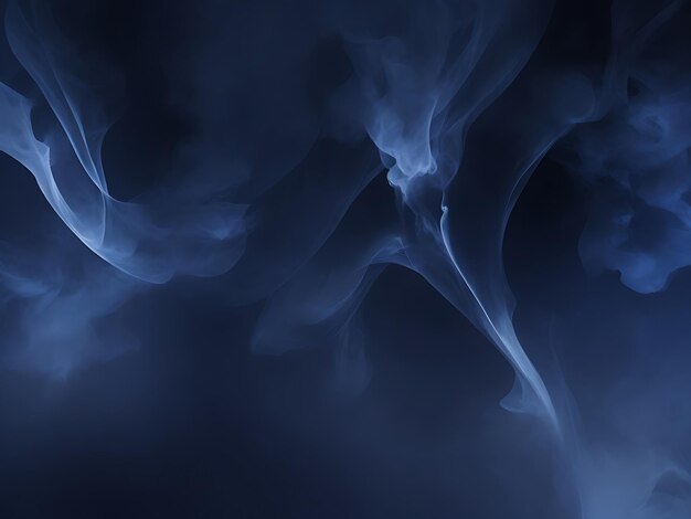 Abstract fractal navy blue smoky black background Design element for graphics artworks