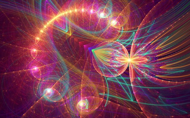 Abstract fractal patterns and shapes Dynamic flowing natural forms Flowers and spirals Mysterious psychedelic relaxation pattern