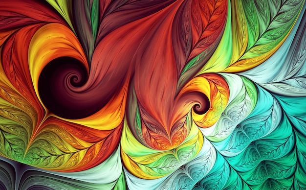 Abstract fractal patterns and shapes. Dynamic flowing natural forms. Flowers and spirals. Mysterious