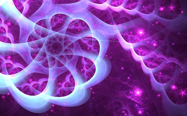 Modelli e forme frattali astratti universo infinitomisterioso modello di rilassamento psichedelico forme naturali fluide dinamiche geometria sacra spirali mistiche rendering 3d