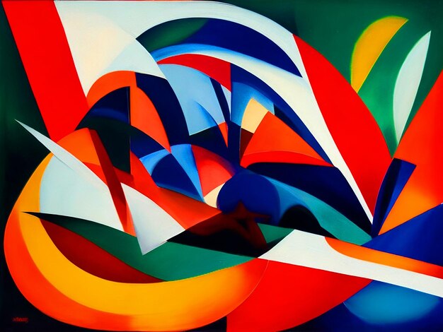 abstract of Franz marc painting in the style free image