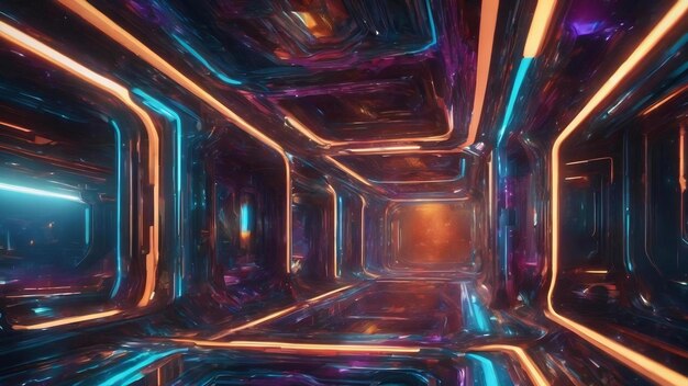 Photo abstract futuristic 3d digtal art design