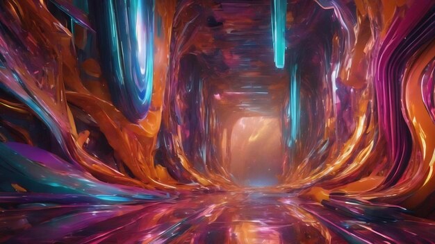 Abstract futuristic 3d digtal art design