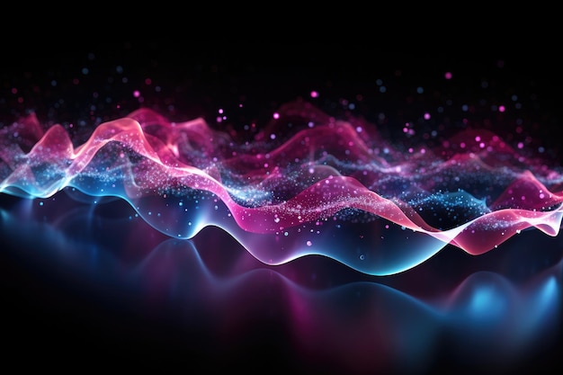 Abstract futuristic background and colourful wave Data transfer concept Fantastic wallpaper Ai Generative