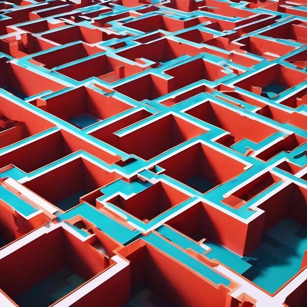 Abstract futuristic background in maze style