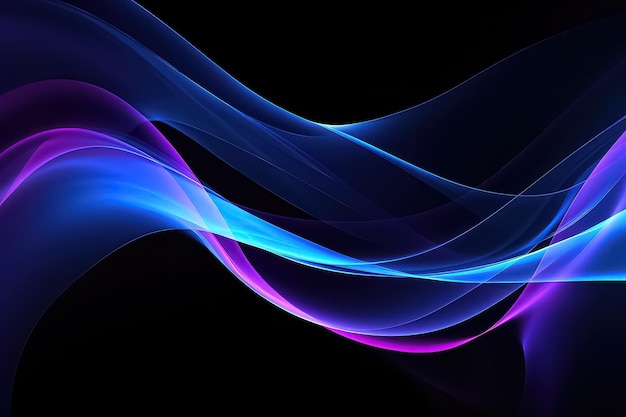 abstract futuristic background with blue glowing neon moving high speed wave lines