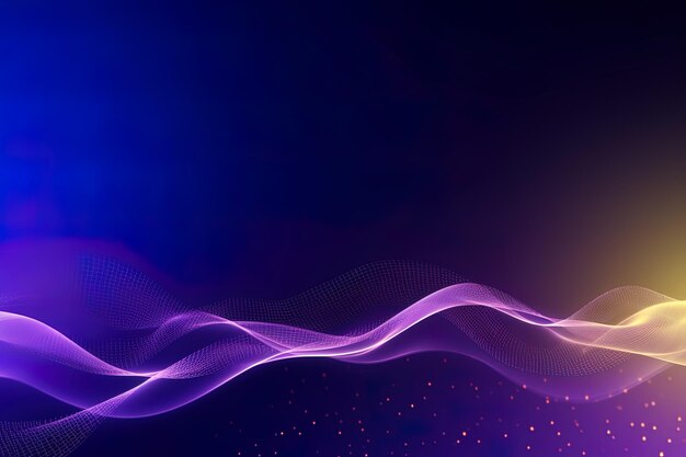 abstract futuristic background with blue purple glowing neon moving high speed wave lines