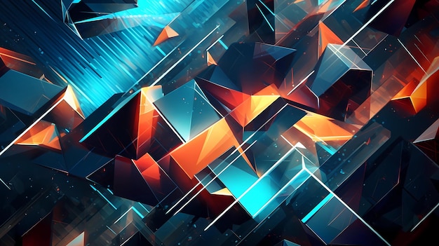 Abstract Futuristic Background with Geometric Shapes