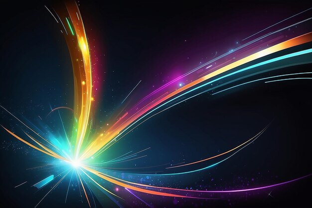Abstract futuristic background with glowing light effectVector illustration