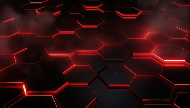 Abstract Futuristic background with hexagons dark scifi hitech wallpaper